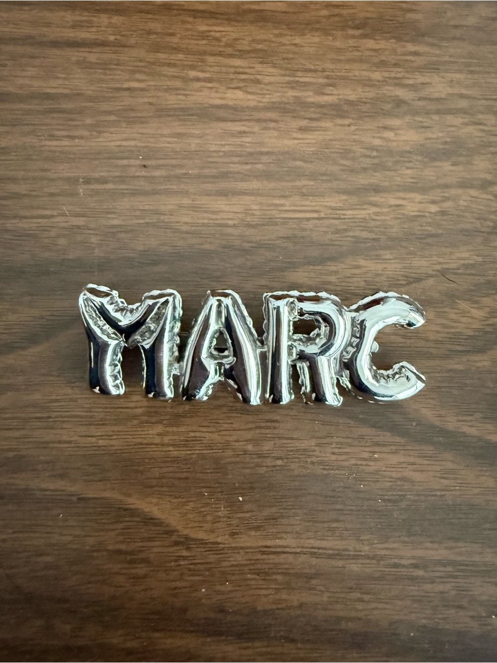 Marc Jacobs Silver Letter Hair Pin Set